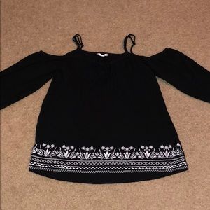 Black Off the Shoulder Blouse